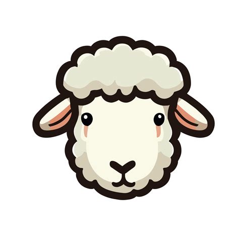 sheep face clipart